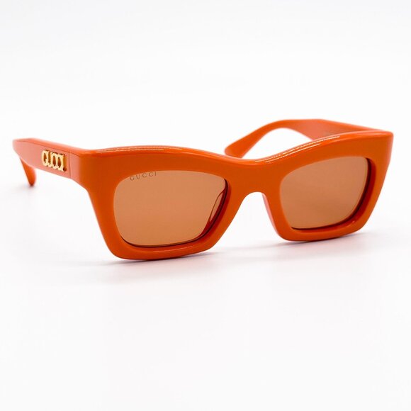 NEW GUCCI GG1773S 004 ORANGE GUCCI CAT EYE SUNGLASSES GUCCI - Picture 4 of 10